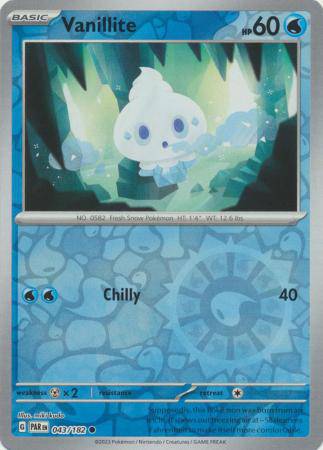 Vanillite : PARADOX RIFT (Reverse holo) - 043/182