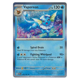 Vaporeon : 151 (Holo) - 134/165