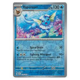 Vaporeon : 151 (Reverse holo) - 134/165