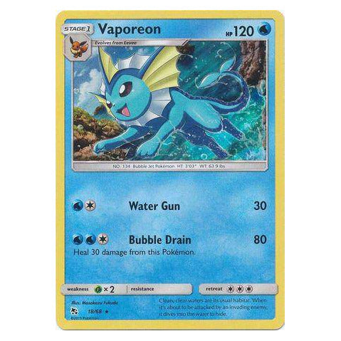 Vaporeon : HIDDEN FATES (Holo) - 18/68