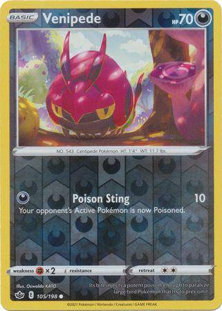 Venipede : CHILLING REIGN (Reverse holo) - 105/198 - Lockett Labs UK
