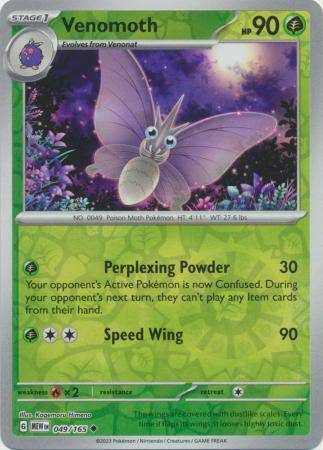 Venomoth : 151 (Reverse holo) - 049/165