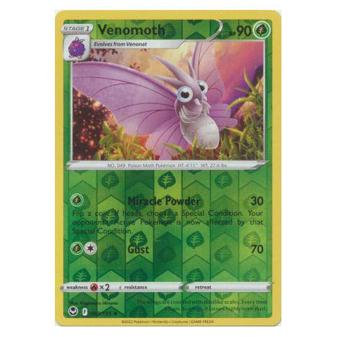 Venomoth : SILVER TEMPEST (Reverse holo) - 002/195