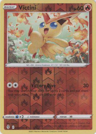 Victini : EVOLVING SKIES (Reverse holo) - 020/203 - Lockett Labs UK