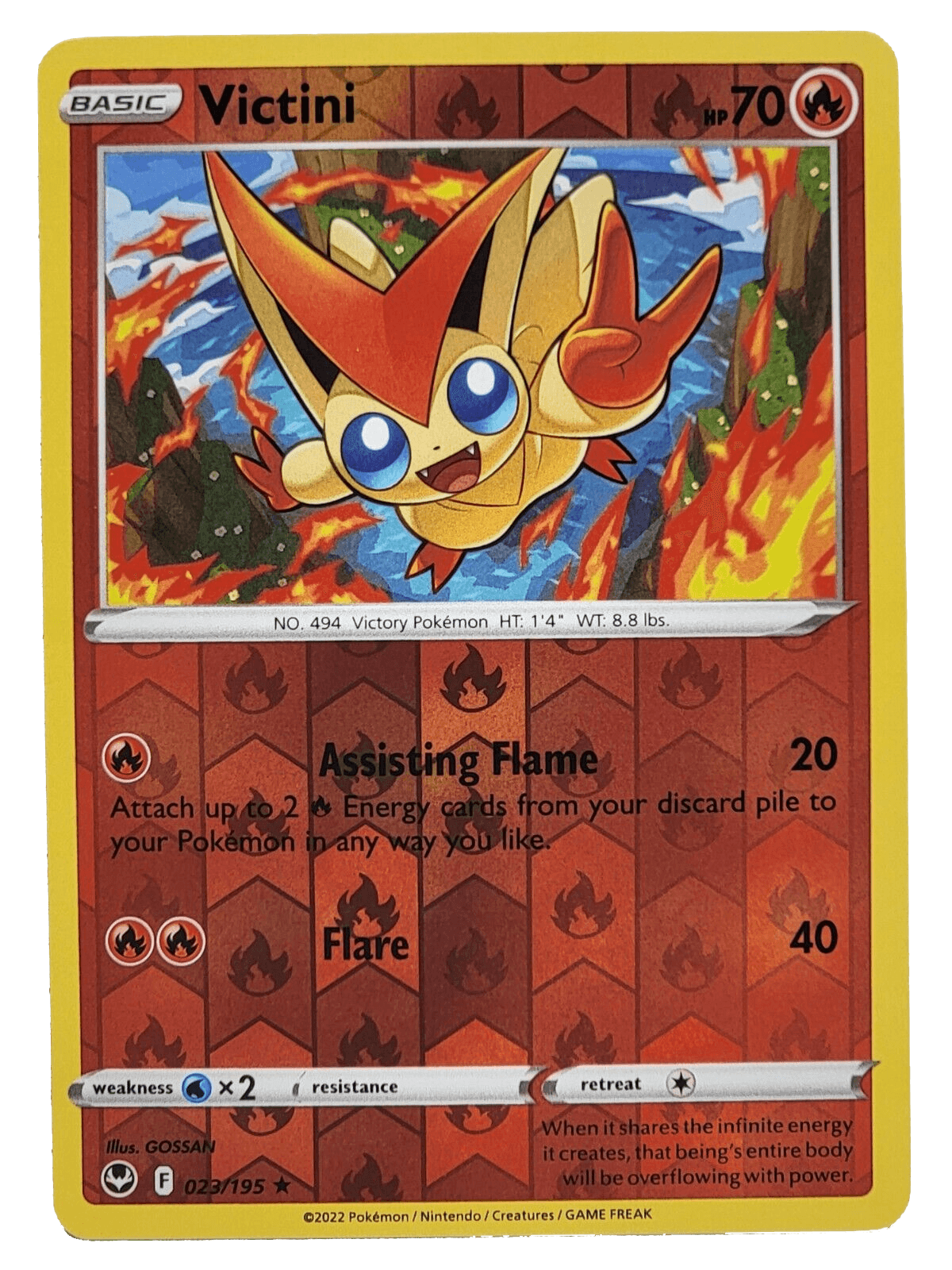 Victini : SILVER TEMPEST (Reverse holo) - 023/195 - Lockett Labs UK