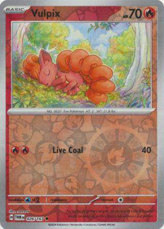 Vulpix : TWILIGHT MASQUERADE (Reverse holo) - 026/167