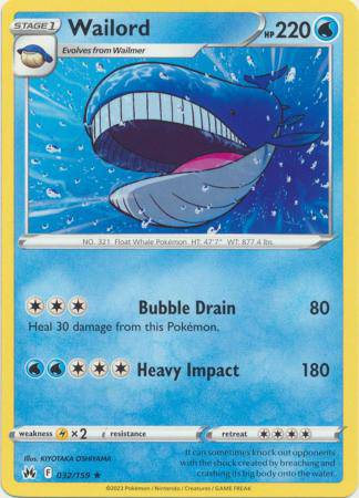 Wailord : CROWN ZENITH - 032/159 - Lockett Labs UK