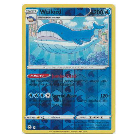 Wailord : SILVER TEMPEST (Reverse holo) - 038/195