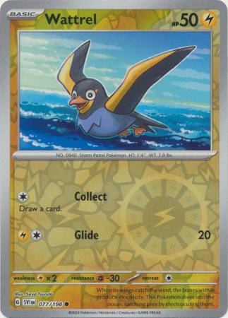 Wattrel : SCARLET & VIOLET BASE (Reverse holo) - 077/198 - Lockett Labs UK