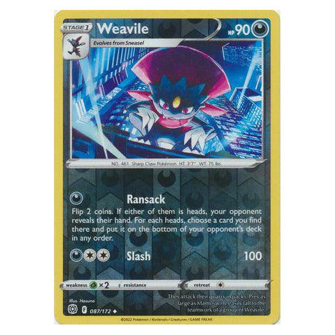 Weavile : BRILLIANT STARS (Reverse holo) - 087/172