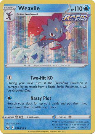 Weavile : CHILLING REIGN (Holo) - 031/198 - Lockett Labs UK