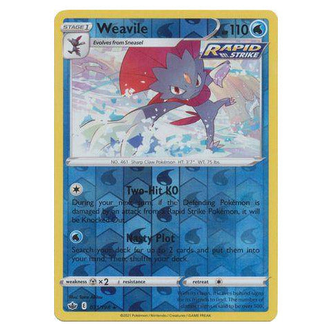 Weavile : CHILLING REIGN (Reverse holo) - 031/198