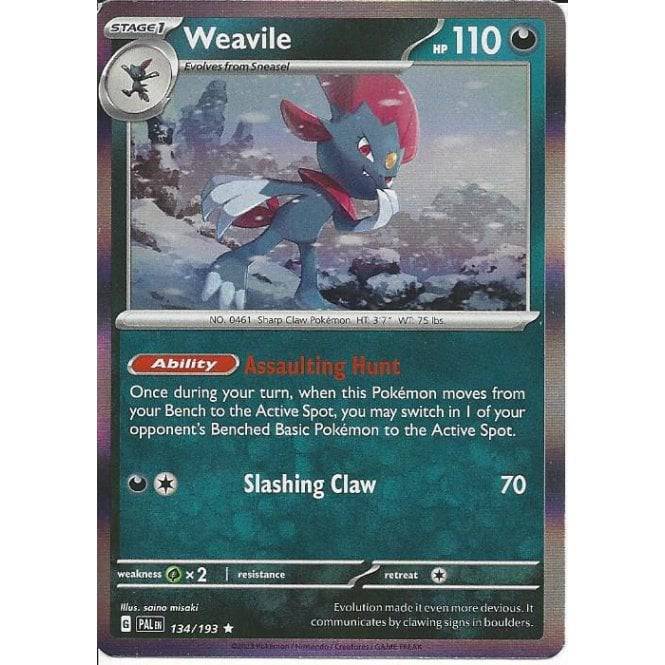 Weavile : PALDEA EVOLVED (Holo) - 134/193 - Lockett Labs UK