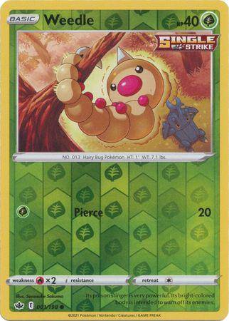 Weedle : CHILLING REIGN (Reverse holo) - 001/198