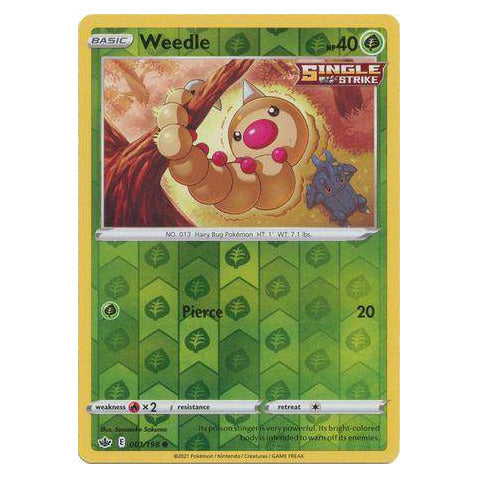 Weedle : CHILLING REIGN (Reverse holo) - 001/198