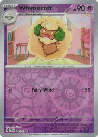 Whimsicott : PALDEAN FATES (Reverse holo) - 035/091