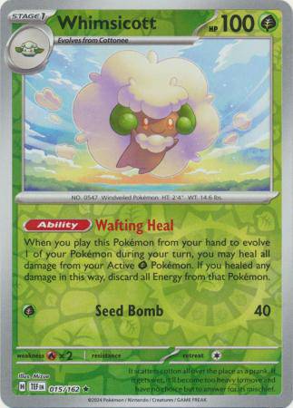 Whimsicott : TEMPORAL FORCES (Reverse holo) - 015/162