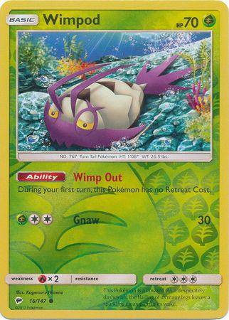 Wimpod : BURNING SHADOWS (Reverse holo) - 16/147 - Lockett Labs UK
