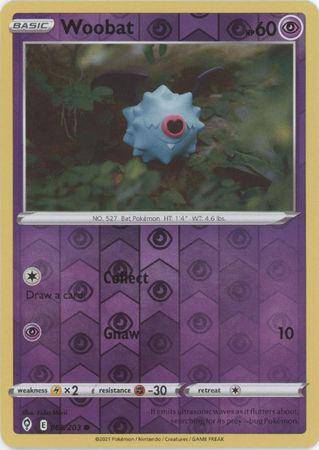 Woobat : EVOLVING SKIES (Reverse holo) - 068/203 - Lockett Labs UK