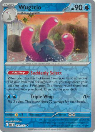 Wugtrio : PARADOX RIFT (Reverse holo) - 053/182 - Lockett Labs UK