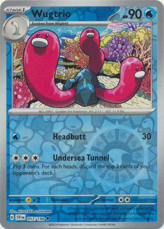 Wugtrio : SCARLET & VIOLET BASE (Reverse holo) - 057/198 - Lockett Labs UK