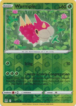 Wurmple : LOST ORIGIN (Reverse holo) - 006/196 - Lockett Labs UK