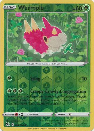 Wurmple : LOST ORIGIN (Reverse holo) - 006/196