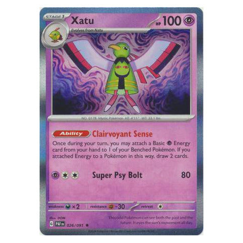 Xatu : PALDEAN FATES (Holo) - 026/091