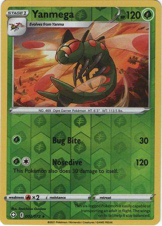 Yanmega : SHINING FATES (Reverse holo) - 002/072 - Lockett Labs UK