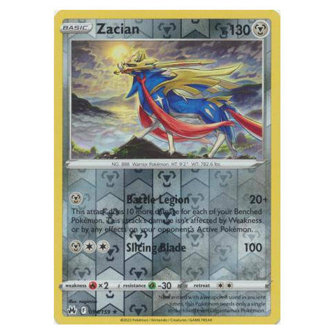 Zacian : CROWN ZENITH (Reverse holo) - 094/159