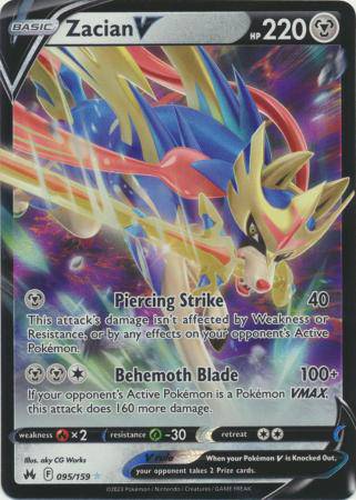 Zacian V : CROWN ZENITH - 095/159 - Lockett Labs UK