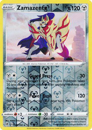 Zamazenta : REBEL CLASH (Reverse holo) - 140/192 - Lockett Labs UK