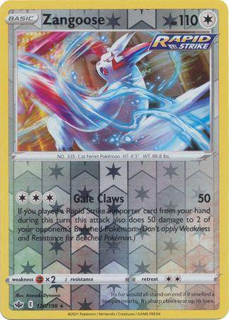 Zangoose : CHILLING REIGN (Reverse holo) - 120/198 - Lockett Labs UK