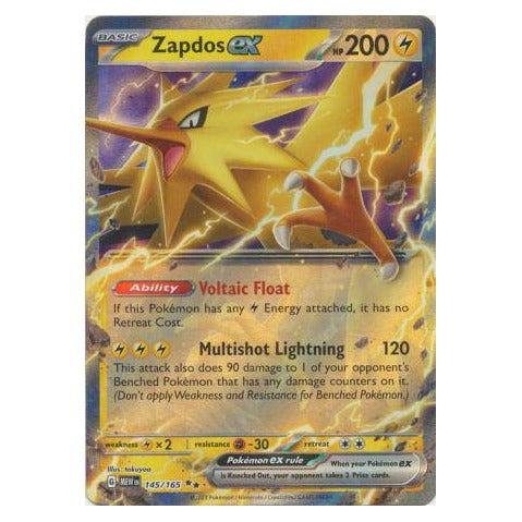 Zapdos ex : 151 - 145/165