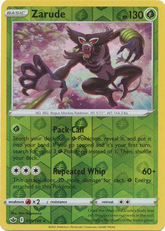 Zarude : CHILLING REIGN (Reverse holo) - 019/198 - Lockett Labs UK