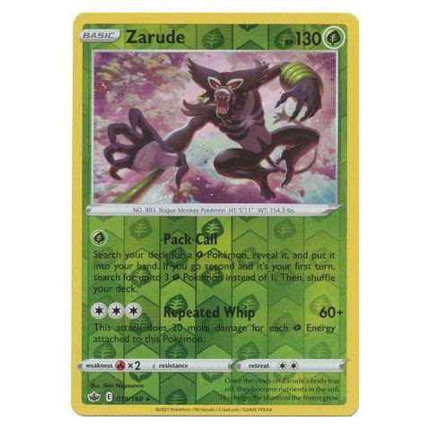 Zarude : CHILLING REIGN (Reverse holo) - 019/198
