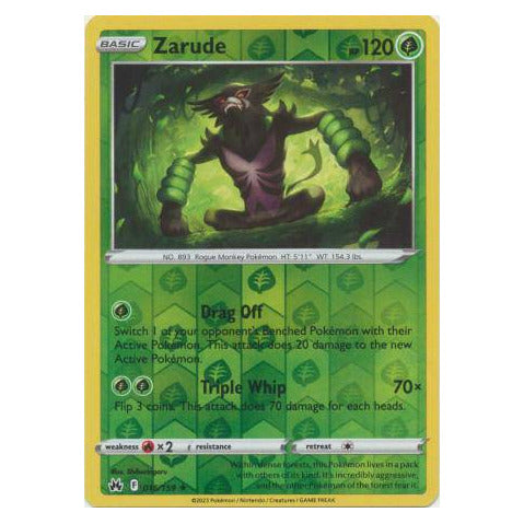 Zarude : CROWN ZENITH (Reverse holo) - 016/159