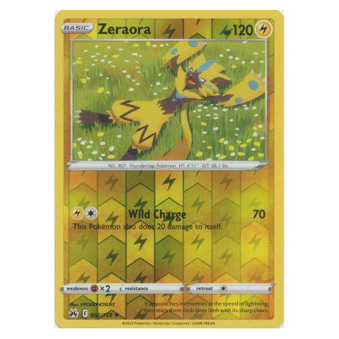 Zeraora : CROWN ZENITH (Reverse holo) - 052/159