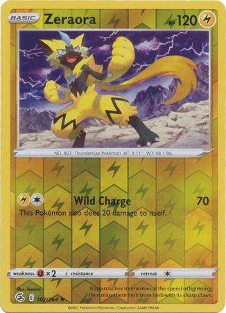 Zeraora : FUSION STRIKE (Reverse holo) - 102/264 - Lockett Labs UK