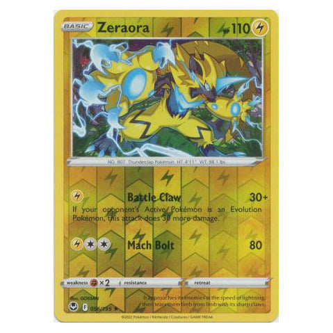 Zeraora : SILVER TEMPEST (Reverse holo) - 056/195