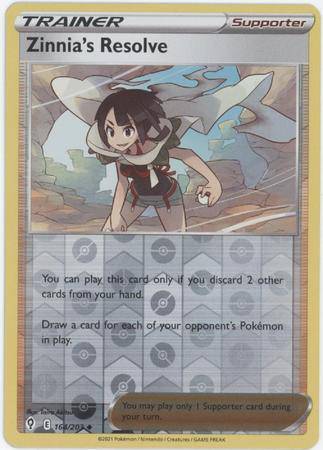 Zinnia's Resolve : EVOLVING SKIES (Reverse holo) - 164/203 - Lockett Labs UK