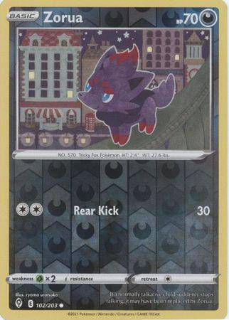 Zorua : EVOLVING SKIES (Reverse holo) - 102/203 - Lockett Labs UK