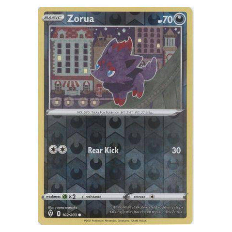Zorua : EVOLVING SKIES (Reverse holo) - 102/203