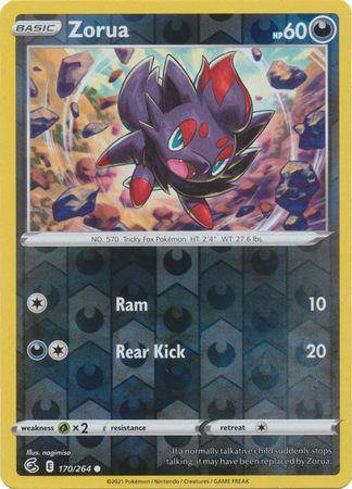 Zorua : FUSION STRIKE (Reverse holo) - 170/264 - Lockett Labs UK