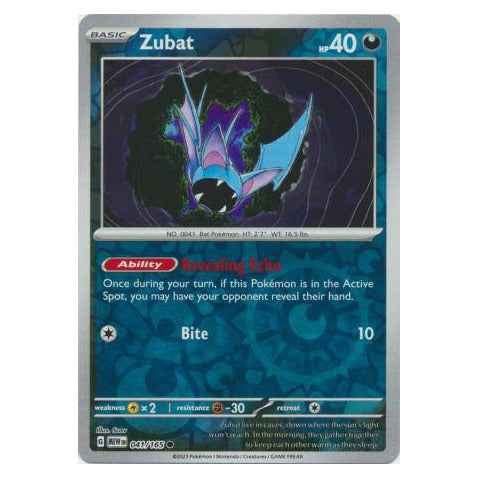 Zubat : 151 (Reverse holo) - 041/165