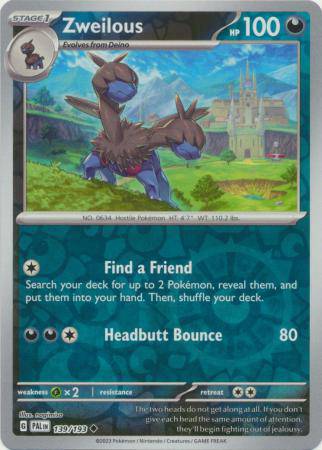 Zweilous : PALDEA EVOLVED (Reverse holo) - 139/193