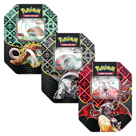 Paldean Fates Tin – Great Tusk/Iron Treads/ Charizard