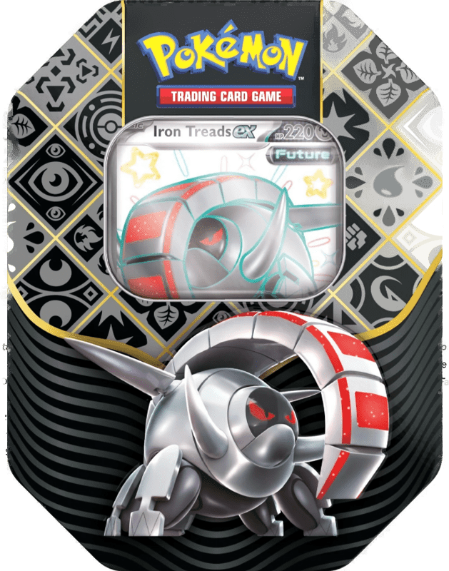 Paldean Fates Tin – Great Tusk/Iron Treads/ Charizard - Lockett Labs UK