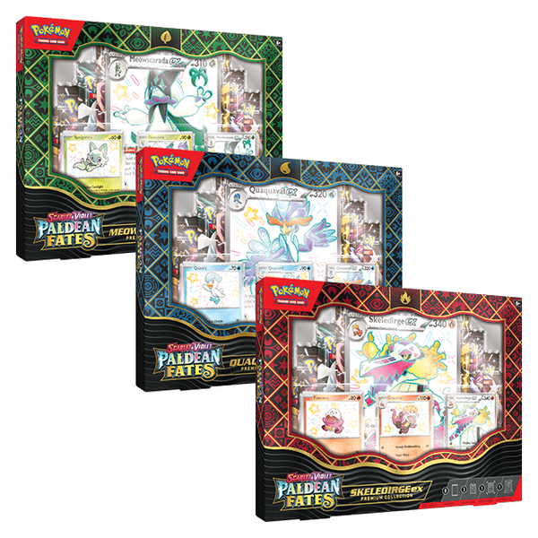 Paldean Fates Premium Collection – Meowscarada/Quaquaval/ Skeledirge