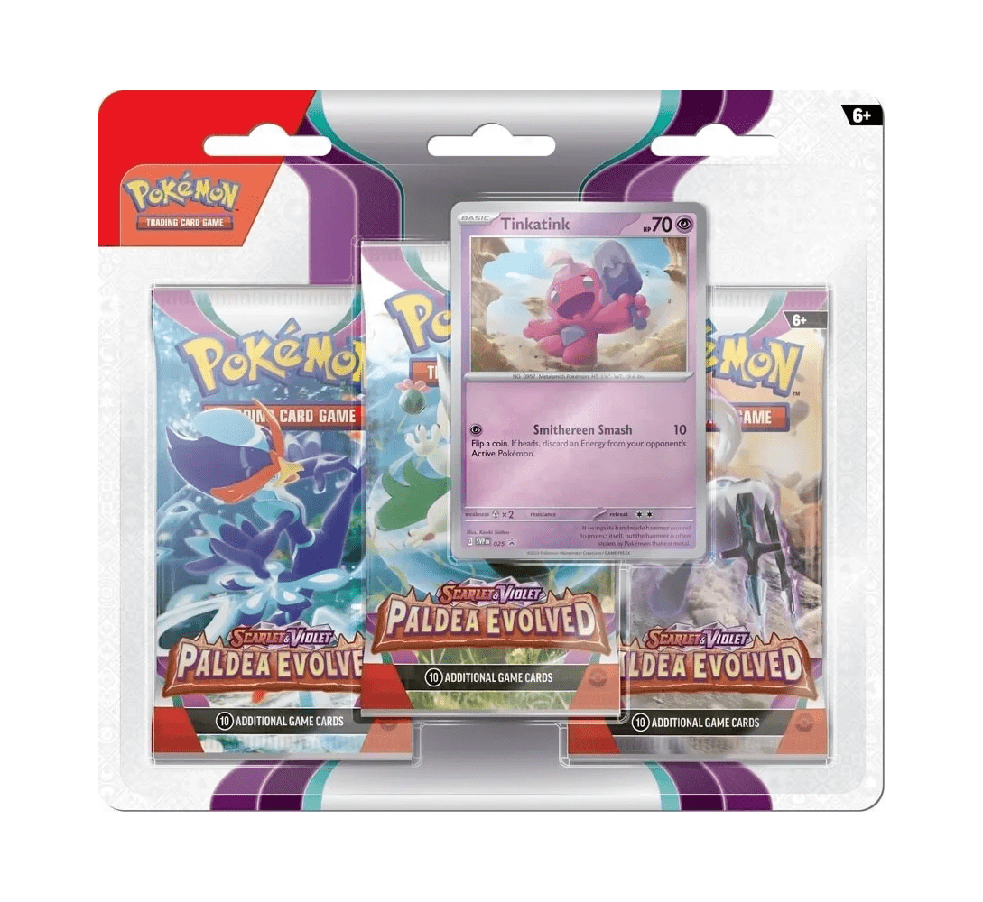 Paldea Evolved : 3-Pack Booster Display - Tinkatink/Varoom - Lockett Labs UK
